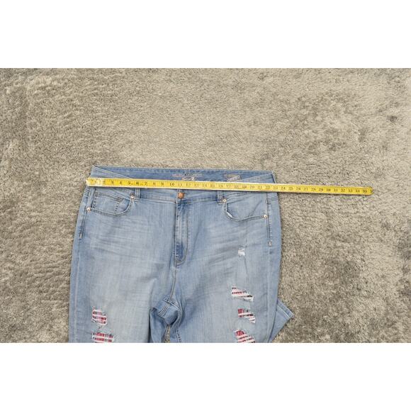 Melissa McCarthy Seven7 Jeans 26W Blue Straight Plus Girlfriend Stretch Fabric - Picture 6 of 9